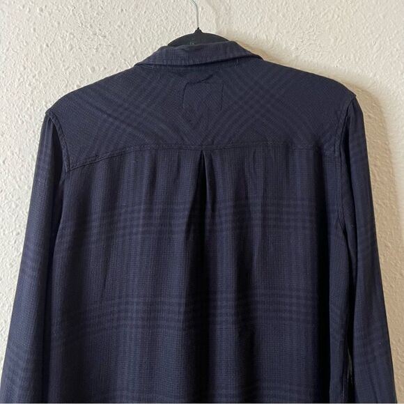 Rails Bianca Charcoal Shadow Plaid Flannel Shirt Dress Tunic Size Medium - Picture 7 of 9